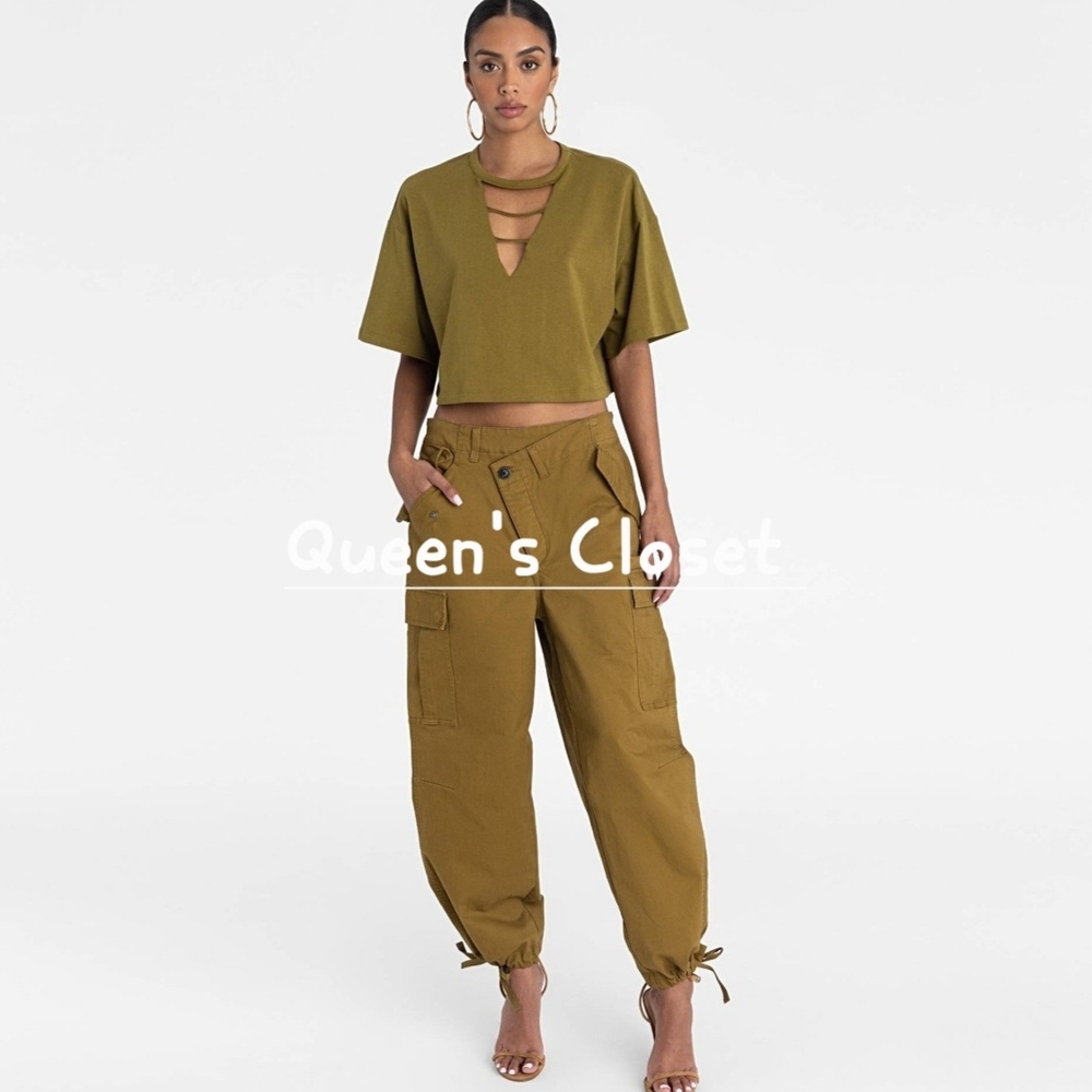 Midwaist Tan Jogger Pants